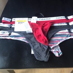 NWT Calvin Klein 3 pair a Thong underwear